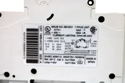 USED ALLEN BRADLEY 1489-A1C150