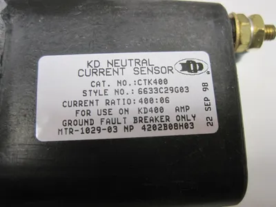 NEW CUTLER HAMMER CTK400 NEUTRAL CURRENT SENSOR