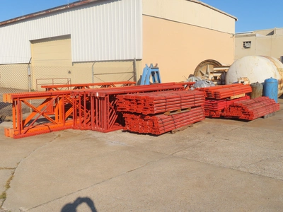 Pallet Racking, 42" wide, 8'6" beams, sell as a lot or in sections