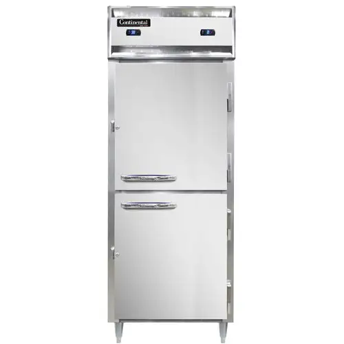 Continental D1RFESNSSHD 28 1/2" Designer Line One Section Commercial Combo Refrigerator Freezer - Solid Doors, Dual Temp, 11