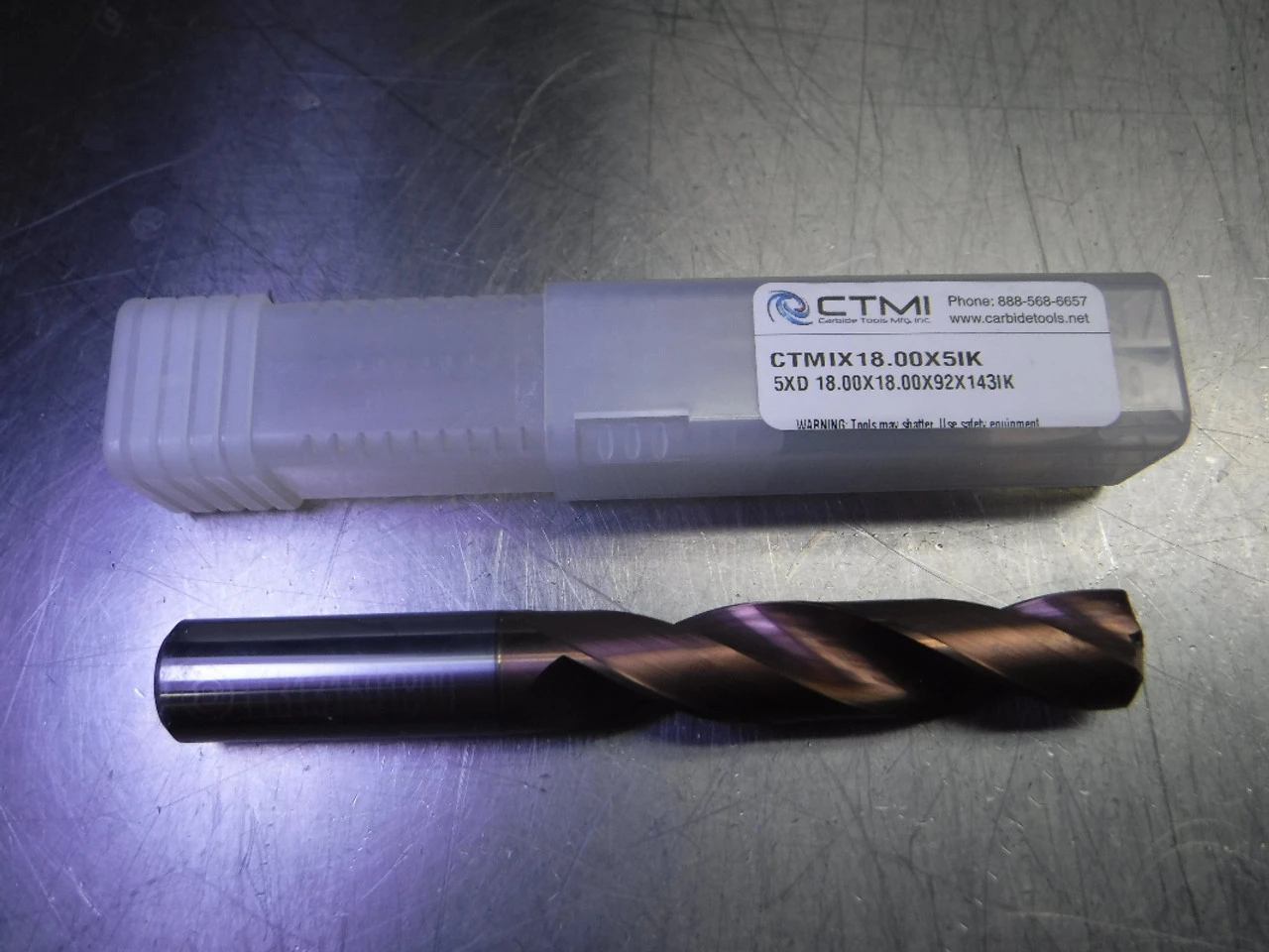 CTMI 18mm Coolant Thru Carbide Drill 5xd 18.00x18.00x92x143IK HELICA (LOC3228B)