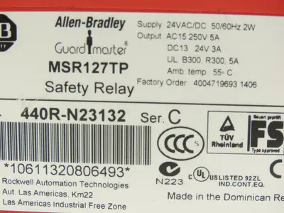 Allen Bradley 440R-N23132 Guardmaster Safety Relay Module 24V