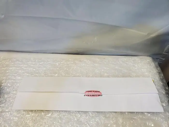 ARTUS PLASTIC SHEET GOLD 5X20X.00075