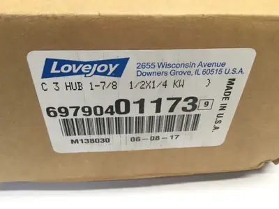 USED LOVEJOY C 3 HUB 1-⅞ 1/2X1/4 KW