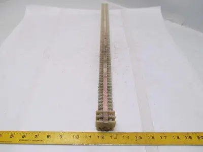Allen Bradley 1492-F 68 Terminal Blocks On 7/8" Wide DIN Rail 23-7/8 Long