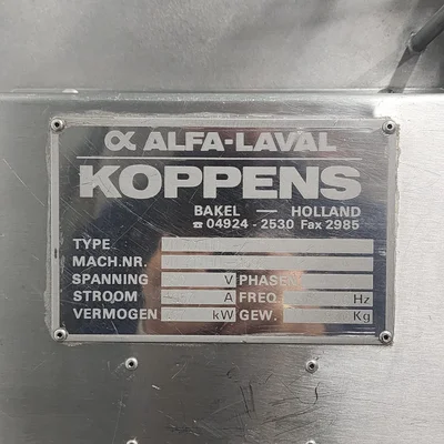 Koppens Chantalat Former and Portioning Machine, 400 HD # 74588