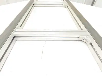 50mm Aluminum Dual Belt Conveyor 40mm Twin Belt 18"OAW 59.5"L No Drive