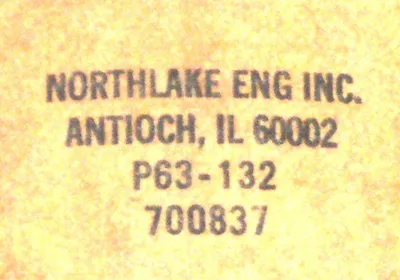 NEW NORTHLAKE ENG. INC. P63-132 COIL P63132 700837