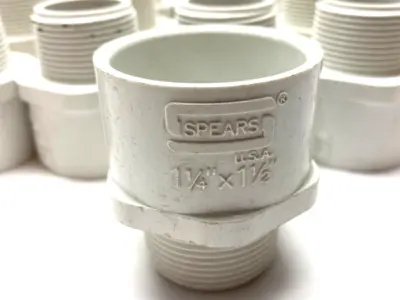 NEW SPEARS REDUCING MALE ADAPTER 1-1/4" X 1-1/2" SCH40 PVC