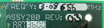 USED 280-3 CIRCUIT BOARD REV 03 FREQ'Y 3.68656 MHZ PCB280-3 2803