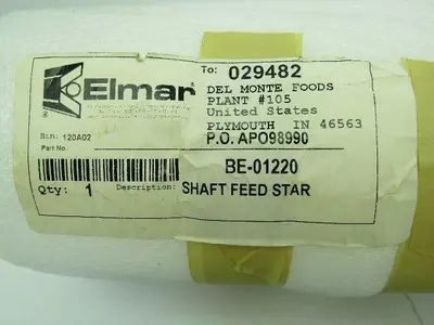 Elmar BE-01220 Feed Star Shaft Stainless 1-1/8" Dia 24"
