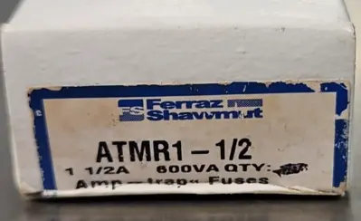 Ferraz Shawmut ATMR1-1/2 Current Limiting, 1.5A, 600A Box W/ 5 Loc4E45