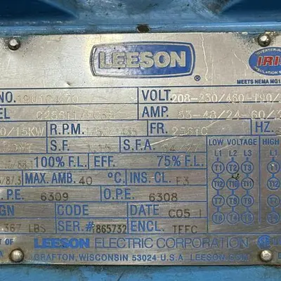 USED LEESON ELECTRIC CO C256T17FC3B