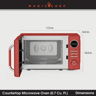 Magic Chef 0.7 CU. FT . RETRO COUNTERTOP COOKING IN RED