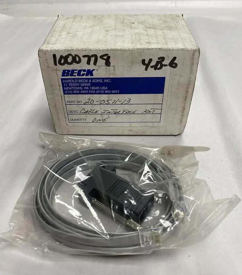 New | in-Stock BECK 20-0511-13 Cable & Wire | Surplus Asset Holdings #1226434