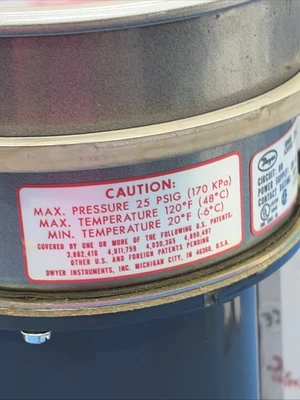 Dwyer R051209WH2 Photohelic Pressure Switch/Gage Fast 🇺🇸 Shipping + Warranty
