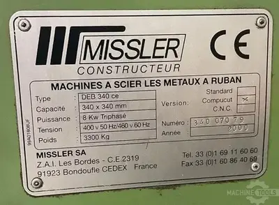 USED 2000 MISSLER DEB-340-CE