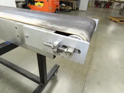 Steeltek 8' 8" Portable Conveyor 12"Belt Stainless 230/460V Chain Drive 140FPM