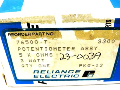 NEW RELIANCE ELECTRIC 76500-T POTENTIOMETER 76500T