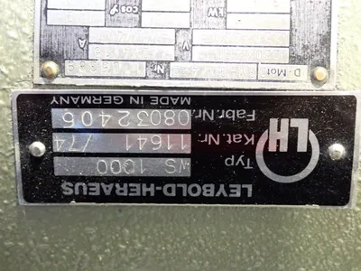 USED LEYBOLDHERAEUS WS1000