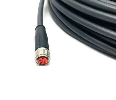 USED BECKHOFF SINGLE ENDED POWER CABLE M8 STRAIGHT 4-PIN 15M LENGTH