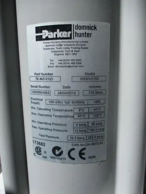 Used HUNTER MXSNO103C Air Compressor Dryers California US | TNT Industrial #1244417