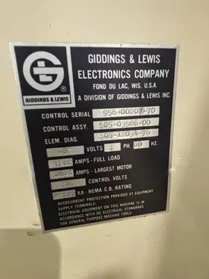 USED GIDDINGS & LEWIS BICKFORD 956