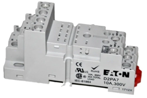 Eaton D2PA7 Relay Socket, For D2PR4 D2PF4, Module Size B, 1 Unit [New]