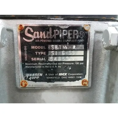 USED WARREN RUPP SB1 1/2-A