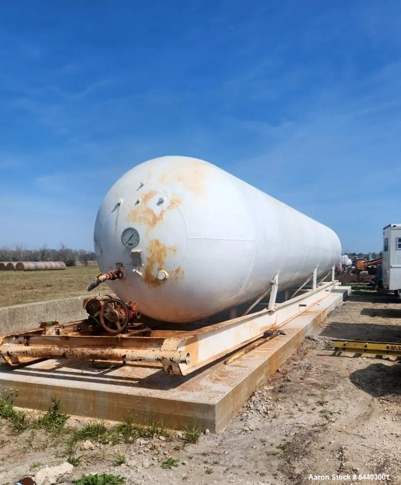 Used Riley Beaird 250 PSI Ammonia / Propane Storage Tank Skid Mounted
