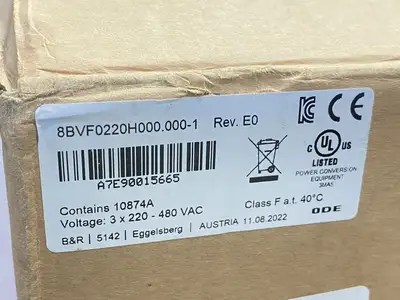 8BVF0220H000.000-1 | B&R Automation  ACOPOSmulti Line Filter 22.5 A 480 V - New Other