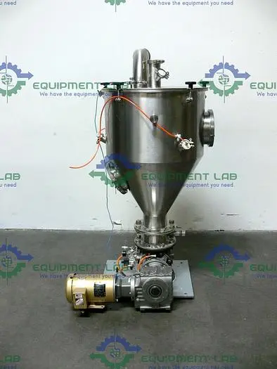 Used INDUSTRIAL POWDER HOPPER W/ SEW-EURODRIVE SAF67 AM143 GEAR REDUCER & 1HP MOTOR Hoppers California US | Equipment Lab #486960