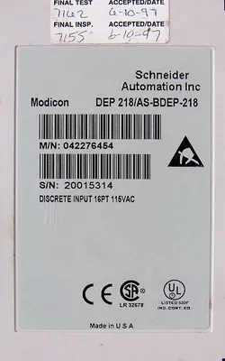 AEG Modicon DEP 218 / AS-BDEP-218 Discrete Input Module Used