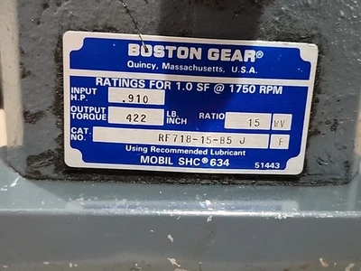 USED Boston Gear RF718-15-B5