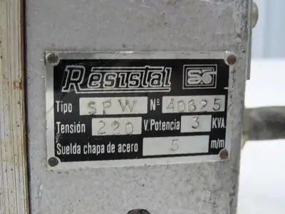 Resistal SPW Handheld Spot Welder 220VAC 3kVA Welds Sheet Steel 5 m/m 6" Depth