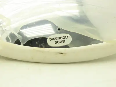 Velvac 709217 10" Center Mount Convex Mirror White Back Pivoting Stud 5/16"-18