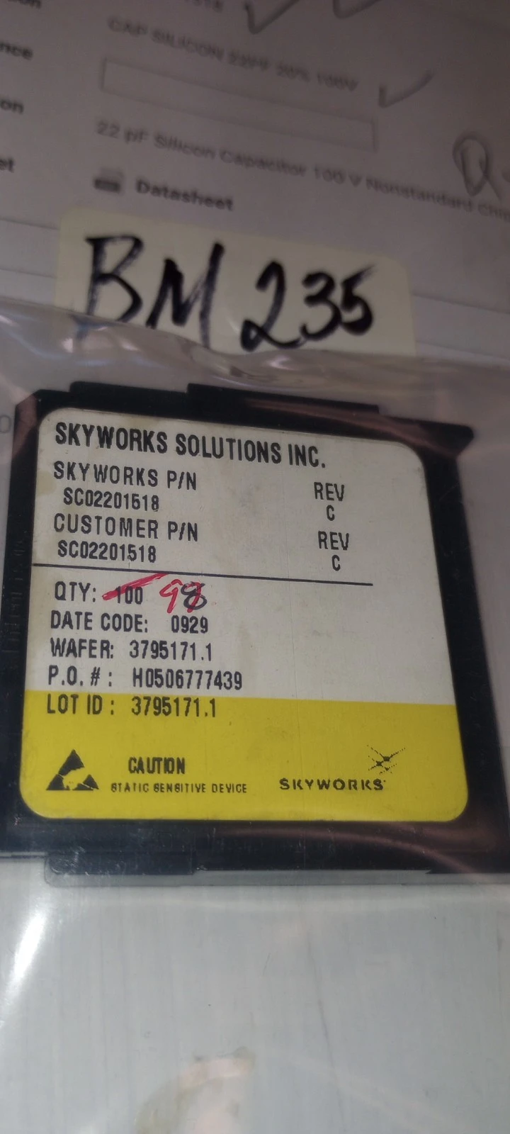 New | in-Stock Skyworks Solutions SC02201518 Capacitors Arizona US | ASSET CONVERSION SPECIALISTS, INC. #1319447