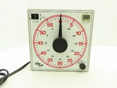 Gralab Model 170 Dual Scale Timer 8" Dial w/Buzzer Volume Control 60 Hour 120V
