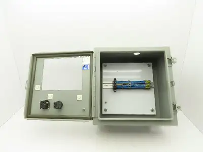 Wiegmann N12161608 Electrical Enclosure 16x16x8" Wall Mount Panel Cutout 9x7"