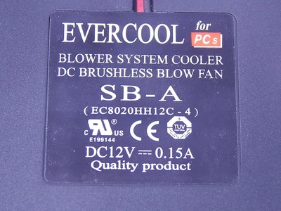 Used EVERCOOL _UNKNOWN_ Electronic Component Fans | OCO Industrial #1652368