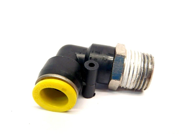 Used Clippard Plastic Male Elbow 1/2 OD Tubing 20mm Male Thread Parts (Hydraulics and Pneumatics) Michigan US | Maverick Industrial Sales #1454072