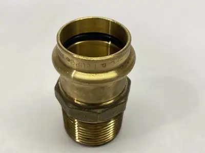 10075844 | Elkhart  Male Adapter Brass 1" Press x MPT - New Other