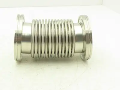 MKS HPS MF63 Stainless Flexible Vacuum Bellows Flanged 6" Length 95mm OD ISO 63