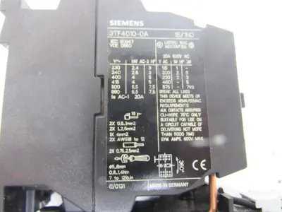 Allen Bradley 3TF4010-0A Contactor W/3UA50 00-1F 3.2 to 5A Overload Relay
