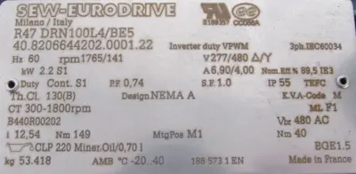 NEW SEW EURODRIVE R47 DRN100L4/BE5 GEARMOTOR R47DRN100L4BE5