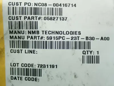 NEW NMB TECHNOLOGIES 5915PC23TB30A00
