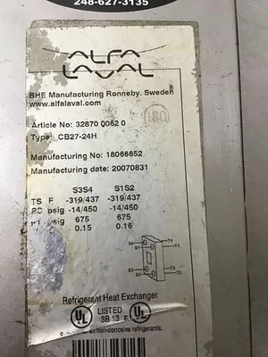 USED ALFA LAVAL CB27-24H