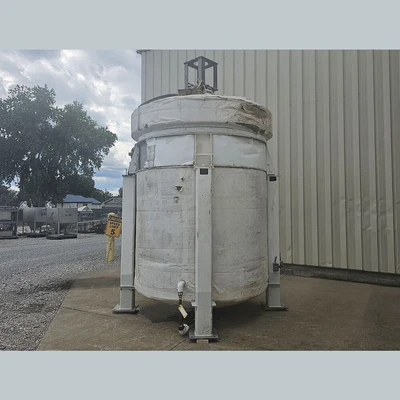 2,200 Gallon SS Jacketed Pressure Mix Tank with 7.5HP Agitator