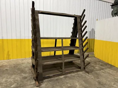 A-FRAME HEAVY DUTY STORAGE RACK, FOR BAR STOCK / PRESS BRAKE DIES & MORE: YOBRO #24014