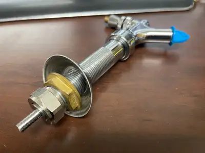 Used Falcon Restaurant Supply Used Complete Beer Tap Stainless Faucet, 4" Shank and 1/4" Barbed Nipple Faucets / Sprayers Illinois US | Falcon Restaurant Supply #1375759